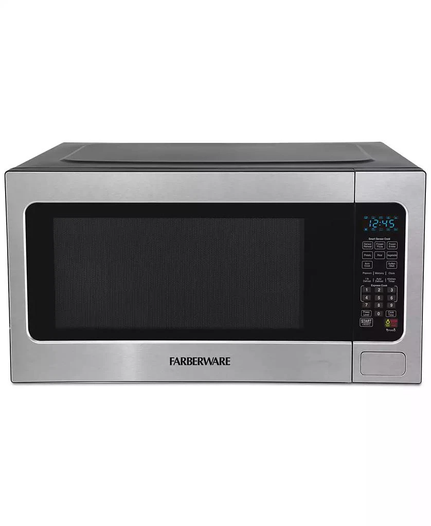 商品Farberware|Professional FMO22ABTBKA 2.2 Cu. Ft. 1200-Watt Microwave Oven with Smart Sensor Cooking, Stainless Steel,价格¥1413,第1张图片