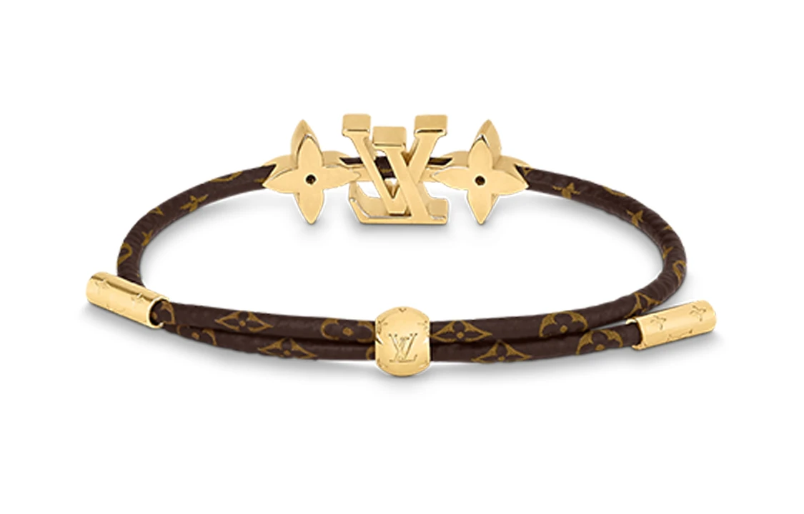商品[国内直发] Louis Vuitton|标志字母图案装饰 帆布 手链 男女同款情侣款 棕色,价格¥5750,第6张图片详细描述