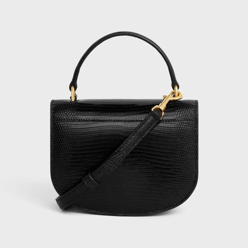 商品Celine|【预售3-7天】CELINE赛琳 女士黑色蜥蜴皮手提包,价格¥41503,第5张图片详细描述