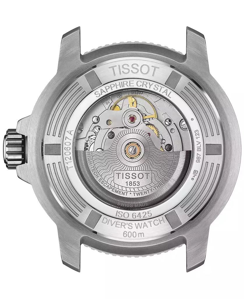 商品Tissot|Men's Seastar 2000 Professional Powermatic 80 Automatic Black Rubber Strap Watch 46mm,价格¥8292,第2张图片详细描述