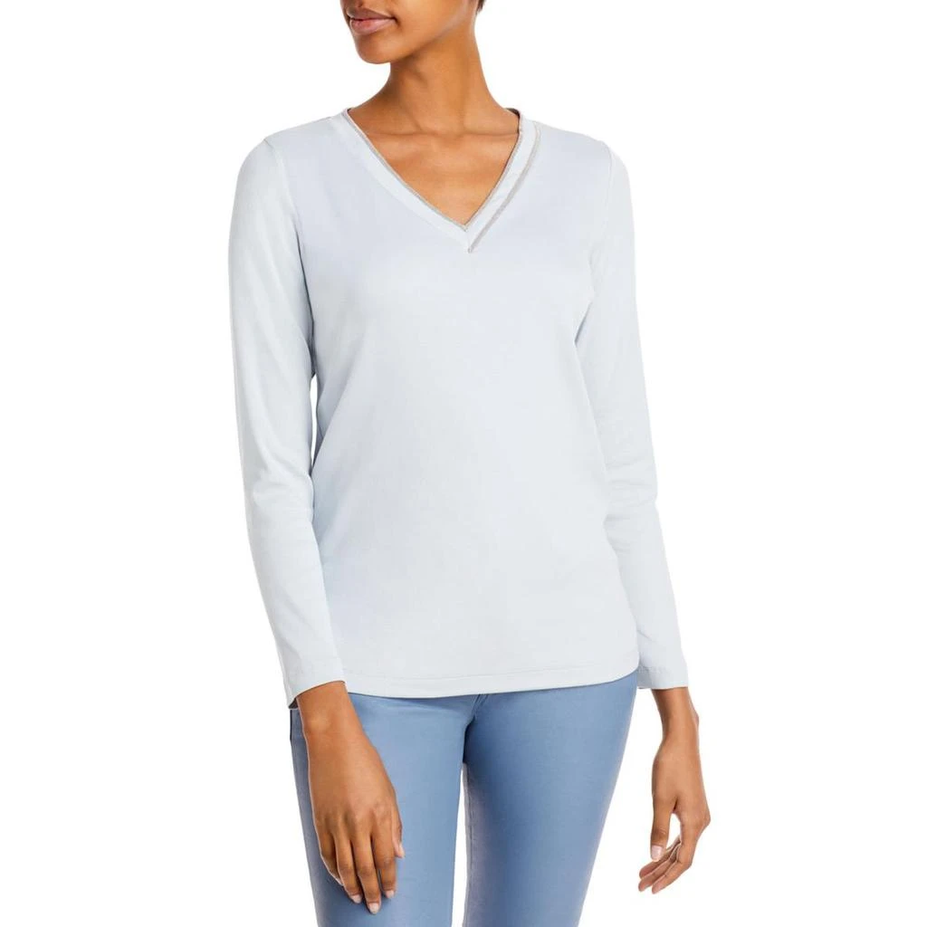商品Fabiana Filippi|Fabiana Filippi Womens Knit V Neck Blouse,价格¥365,第2张图片详细描述