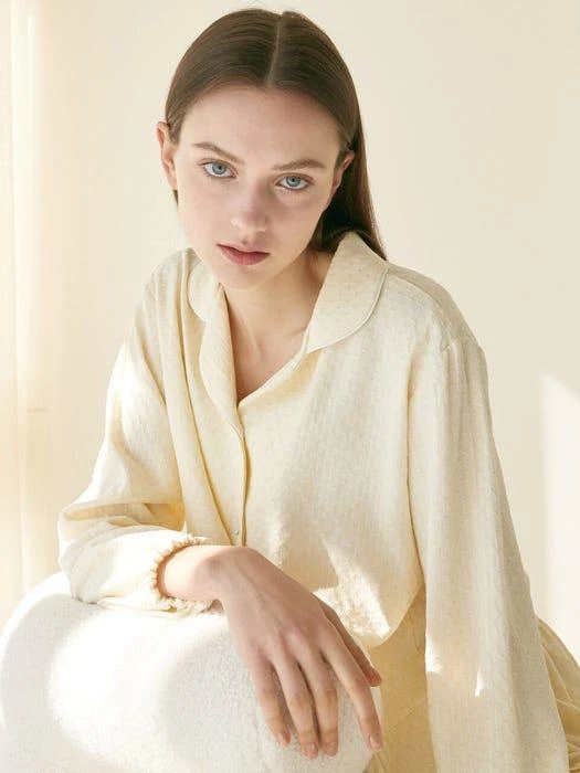 商品JOORTI|[SET] FRILL PAJAMA SET_YELLOW,价格¥539,第2张图片详细描述