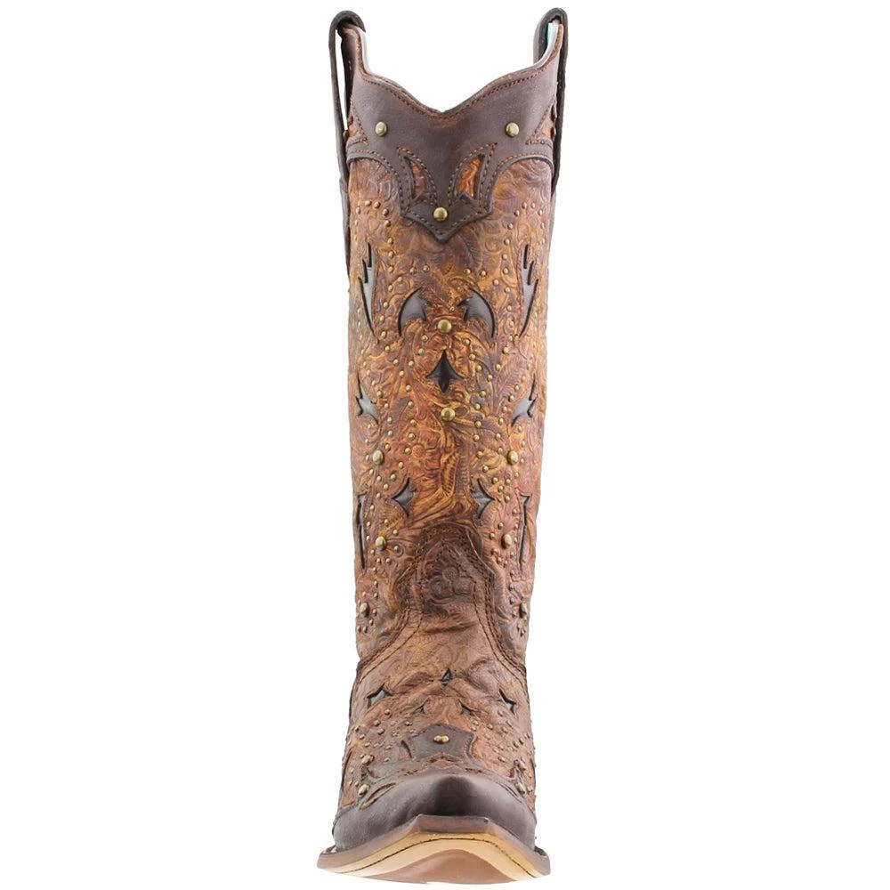 商品Corral Boots|Embossed Studded Snip Toe Cowboy Boots,价格¥1382,第5张图片详细描述
