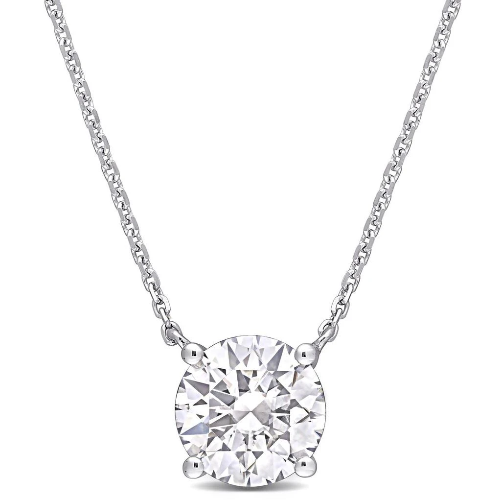 商品Julianna B|14k White Gold Moissanite Solitaire Necklace,价格¥4435,第1张图片