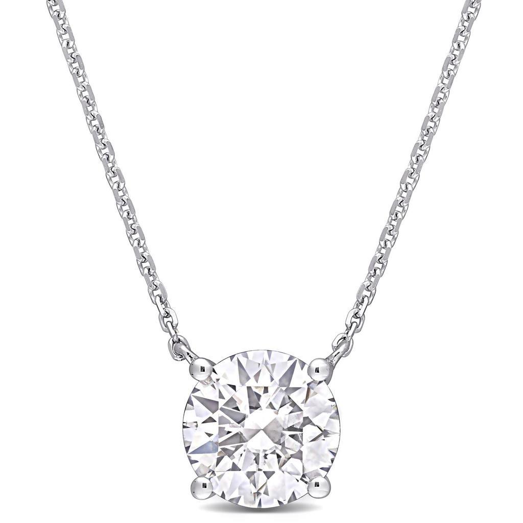 商品Julianna B|14k White Gold Moissanite Solitaire Necklace,价格¥3689,第1张图片
