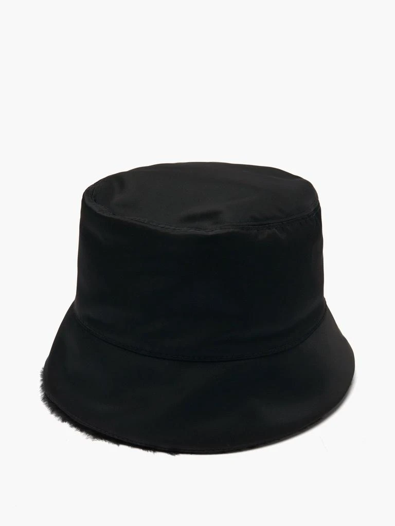 商品Prada|Triangle logo-plaque Re-Nylon bucket hat,价格¥3879,第4张图片详细描述