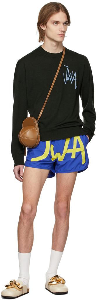 Khaki 'JWA' Crewneck Sweater商品第4张图片规格展示