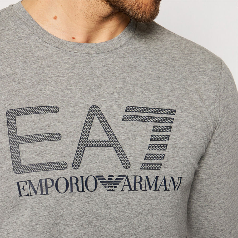 商品Emporio Armani|EMPORIO ARMANI 男士灰色棉质长袖T恤 3KPT64-PJ03Z-3905,价格¥485,第1张图片