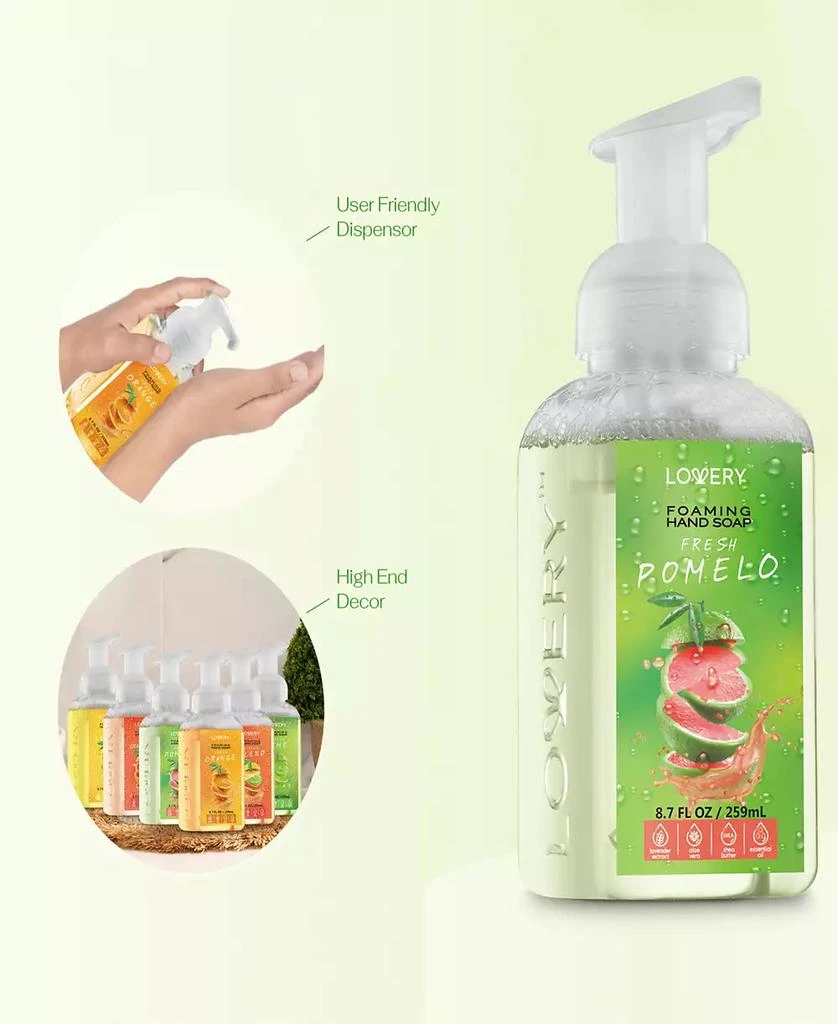 商品Lovery|Hand Foaming Soap in Citrus Blend, Lemon, Orange, Pomelo, Lime, Pink Grapefruit, Moisturizing Hand Soap - Hand Wash Set, 6 Piece,价格¥300,第4张图片详细描述