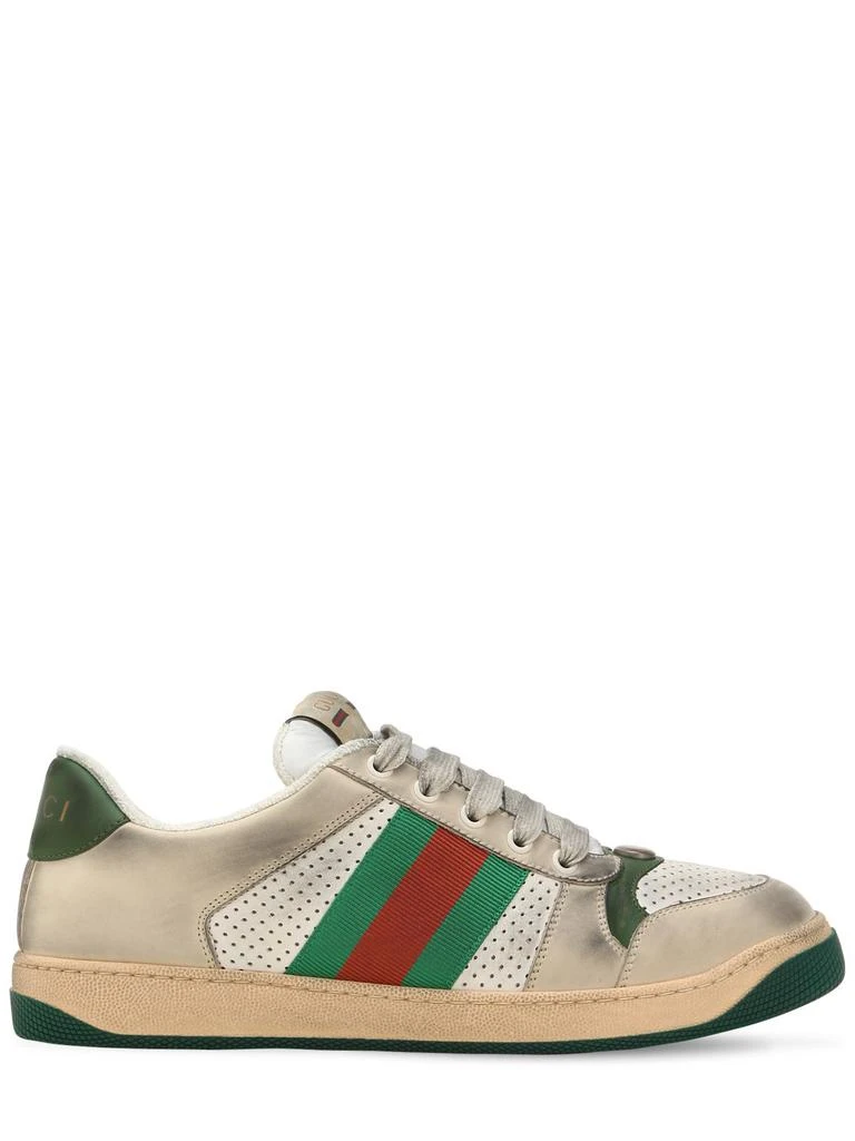 商品Gucci|20mm Screener Vintage Leather Sneakers,价格¥7418,第1张图片