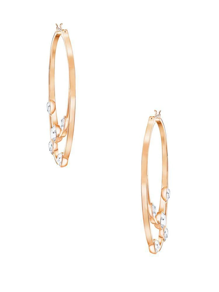 商品Swarovski|Gaze Crystal Studded Hoop Earrings-1.87",价格¥631,第1张图片