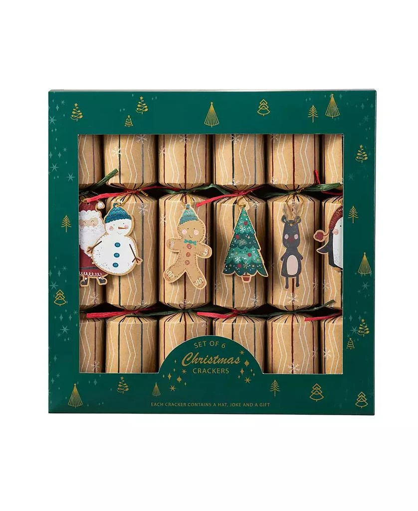 6PK 2''D X 12.00''H Christmas Kraft Paper Characters Tag Party Cracker with Gift Contents 商品