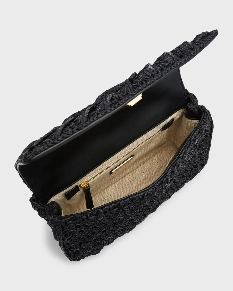 商品Tory Burch|Fleming Convertible Logo Straw Shoulder Bag,价格¥2640,第3张图片详细描述