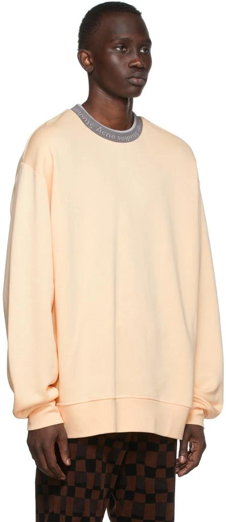 商品Acne Studios|Beige Logo Collar Sweatshirt,价格¥1364,第2张图片详细描述