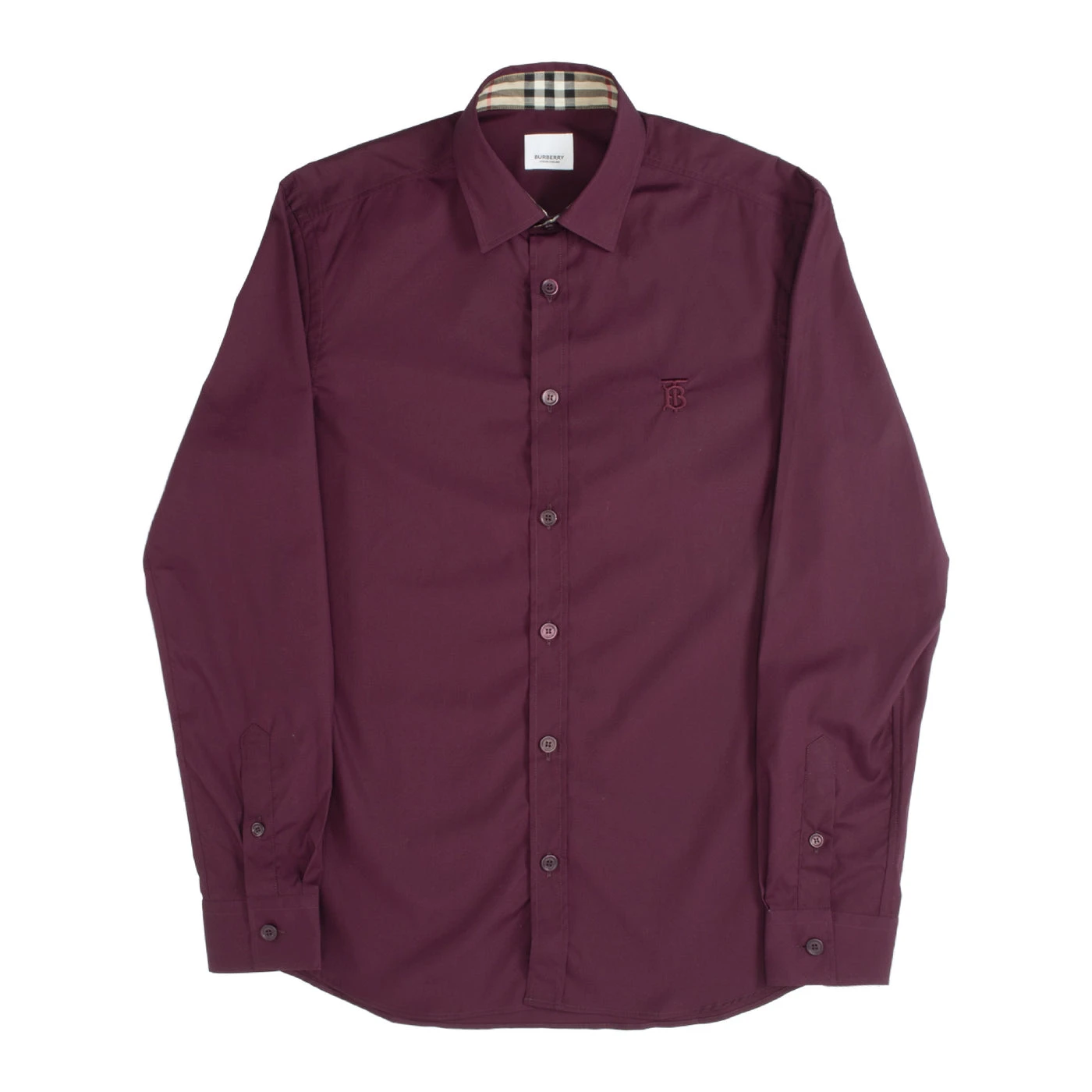 商品Burberry|BURBERRY 男士红色长袖衬衫 8045559,价格¥2137,第1张图片