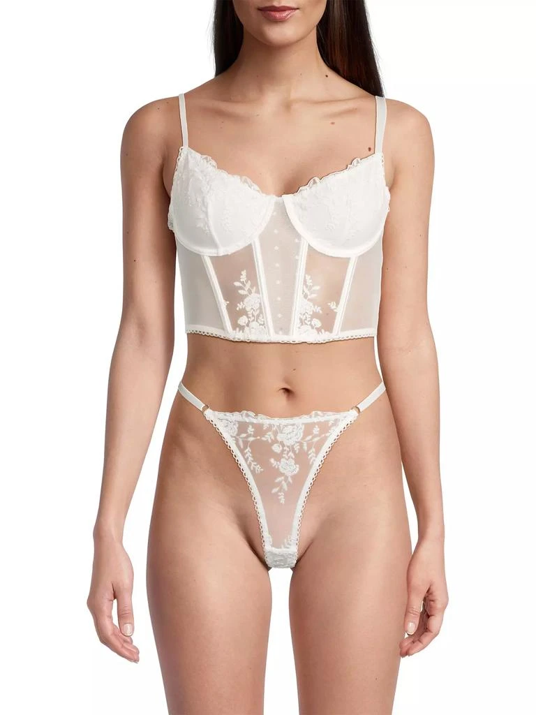 商品Kat the Label|Nicolette Mesh & Lace Bustier,价格¥255,第3张图片详细描述