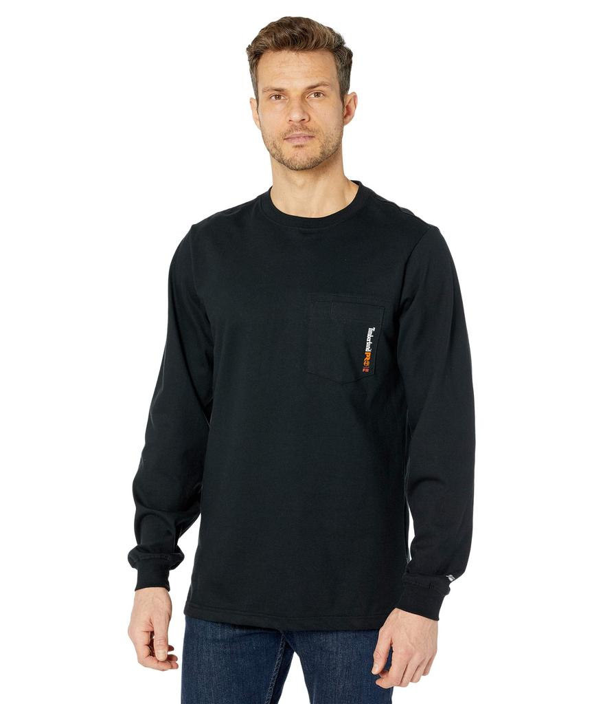 FR Cotton Core Long Sleeve Pocket T-Shirt with Logo商品第1张图片规格展示