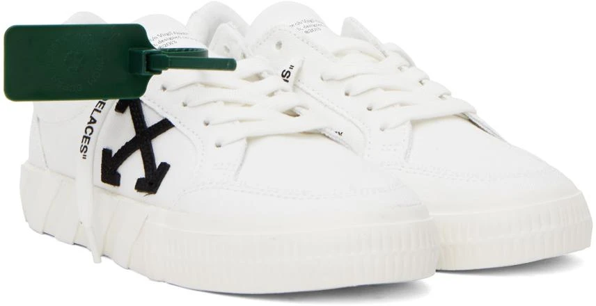 商品Off-White|White Low Vulcanized Sneakers,价格¥2508,第4张图片详细描述