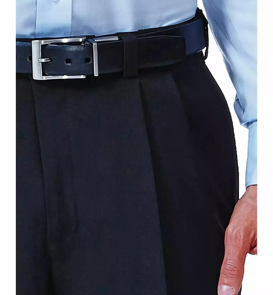 商品Haggar|Men's ECLO Stria Classic Fit Pleated Hidden Expandable Waistband Dress Pants,价格¥323,第4张图片详细描述