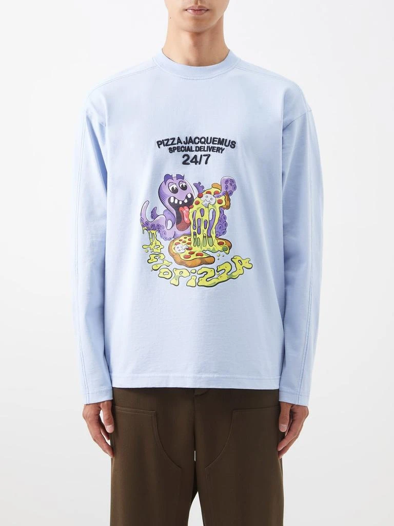 商品Jacquemus|Octopizza cotton-jersey long-sleeved T-shirt,价格¥1321,第1张图片