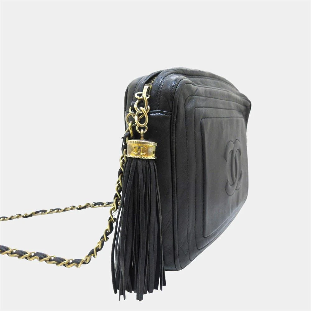 商品[二手商品] Chanel|Chanel Black CC Lambskin Leather Shoulder Bag,价格¥14983,第2张图片详细描述