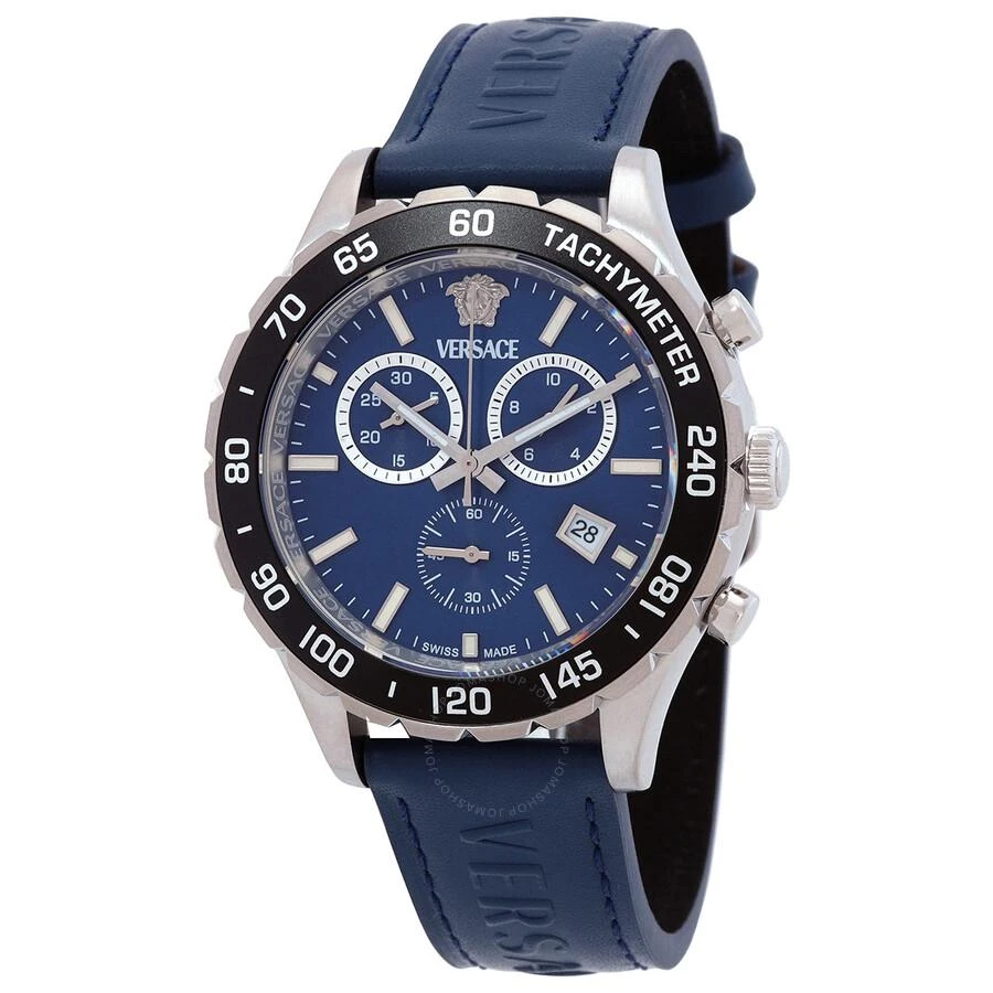 商品Versace|New Hellen Chronograph Quartz Blue Dial Men's Watch VEPCA0124,价格¥2588,第1张图片