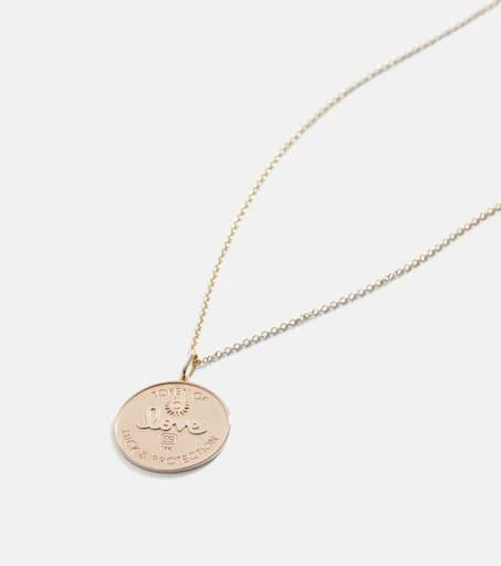 商品Sydney Evan|Evil Eye Luck 14kt yellow gold necklace with diamonds,价格¥15760,第4张图片详细描述