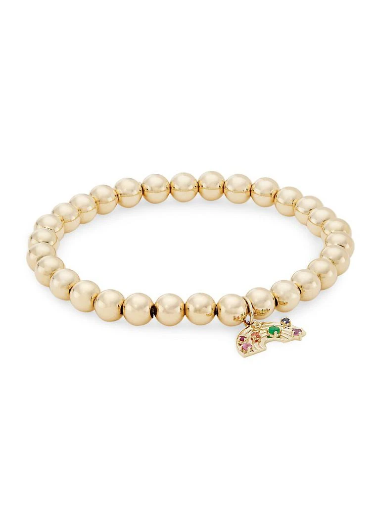 商品Sydney Evan|Rainbow 14K Yellow Gold & Multi-Gemstone Beaded Stretch Bracelet,价格¥9841,第1张图片