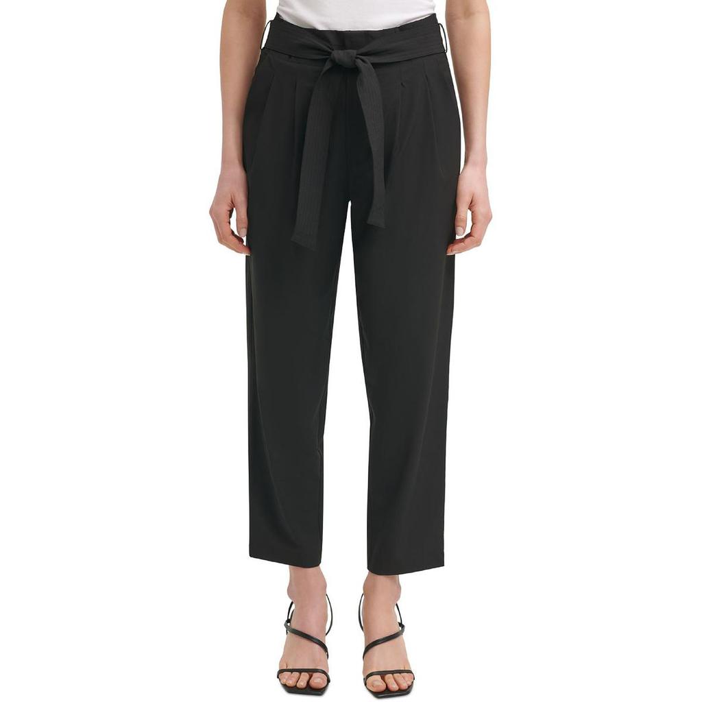 Calvin Klein Womens Tech Belted Paperbag Ankle Pants商品第1张图片规格展示