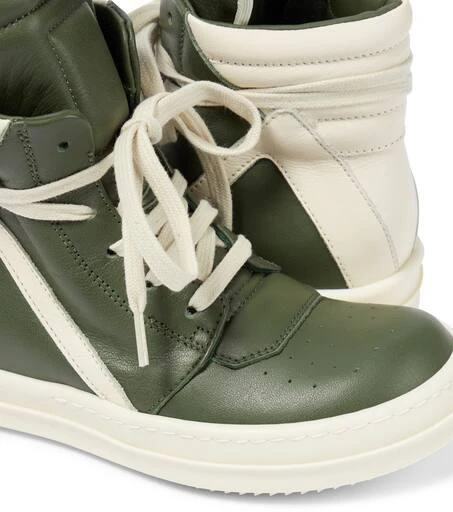 商品Rick Owens|Geobasket leather high-top sneakers,价格¥3276,第4张图片详细描述