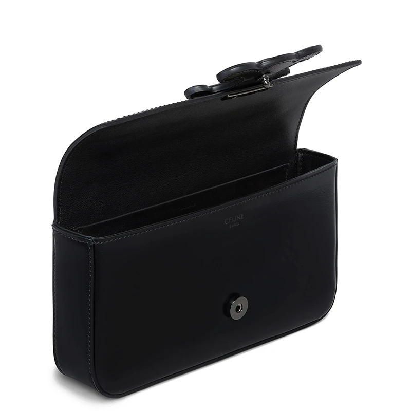 【白色】CELINE/赛琳 经典款TRIOMPHE系列 女士黑色皮革饰黑色凯旋扣配黑色链条单肩斜挎链条包199243BF4.38NN 商品