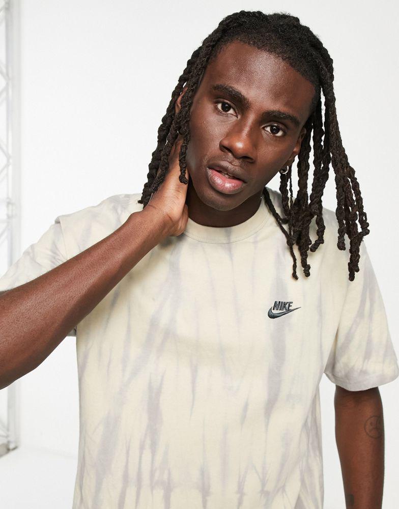 Nike premium essentials loose fit dropped shoulder t-shirt in rattan tie dye商品第4张图片规格展示