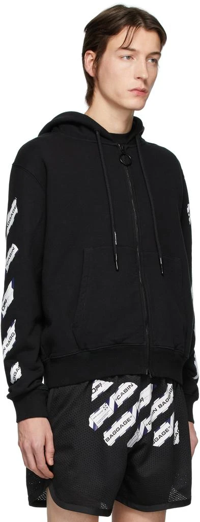 商品Off-White|Black Airport Tape Zip hoodie,价格¥3008,第2张图片详细描述