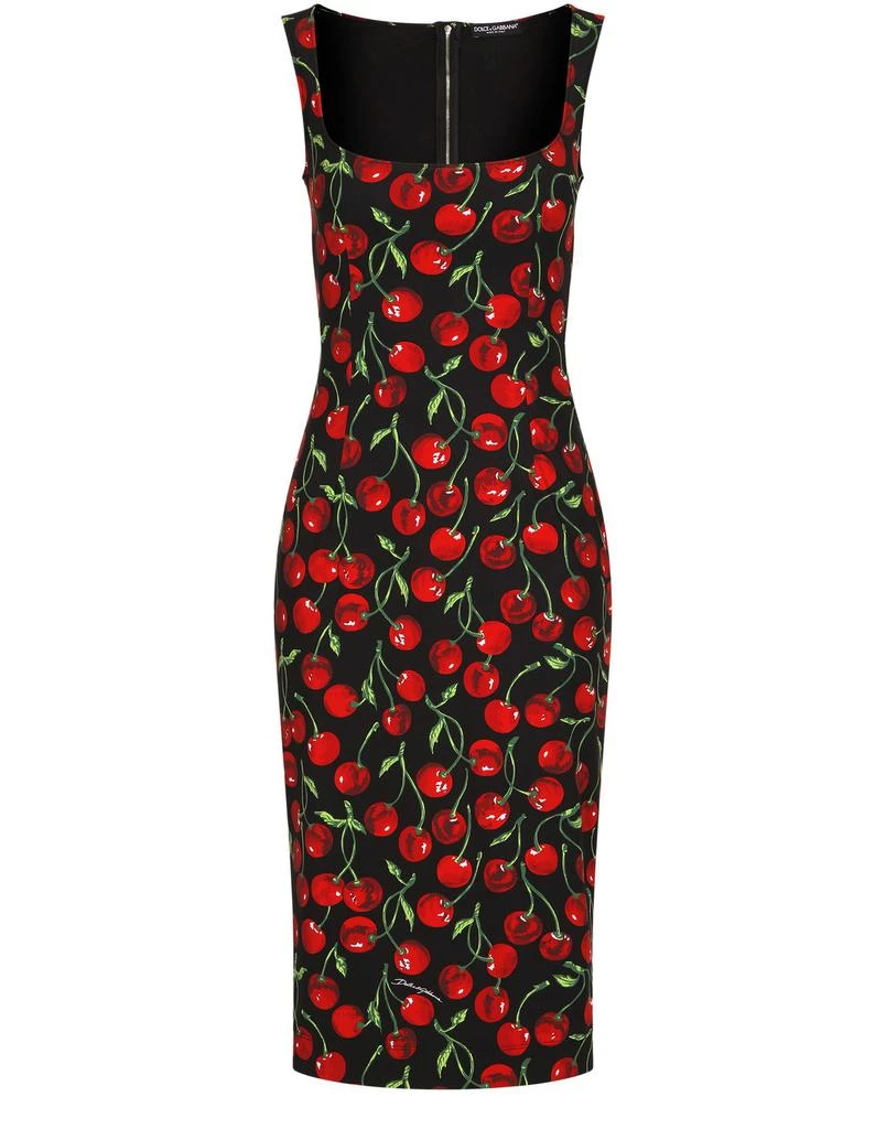 商品Dolce & Gabbana|樱桃印花平纹针织中长连衣裙,价格¥15999,第1张图片
