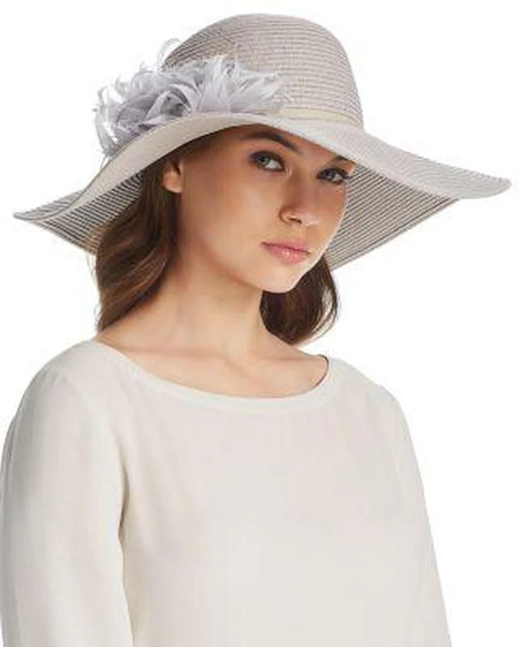 商品August Hat Company|Dress Me Up Feather-Trim Floppy Hat,价格¥247,第1张图片
