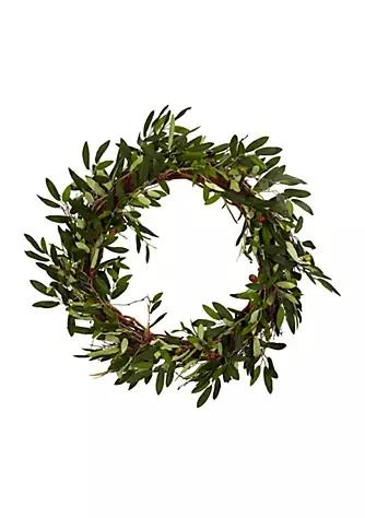 商品NEARLY NATURAL|Natural 20 Inch Olive Wreath,价格¥702,第1张图片