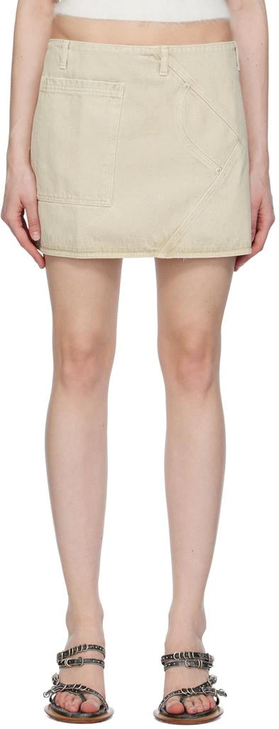 商品Gimaguas|Beige Beverly Denim Miniskirt,价格¥546,第1张图片