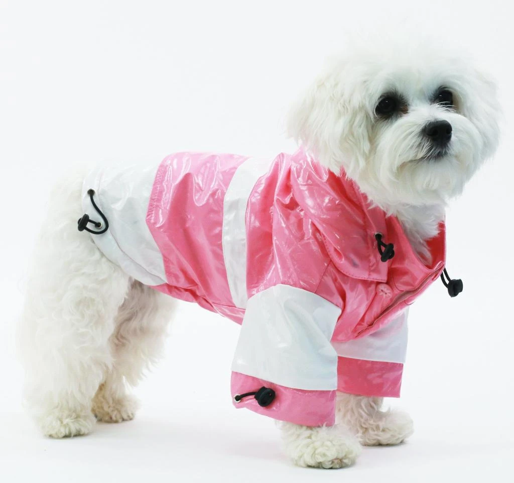 商品Pet Life|'Two-Tone' Waterproof Adjustable Dog Raincoat Jacket w/ Removable Hood,价格¥231,第2张图片详细描述