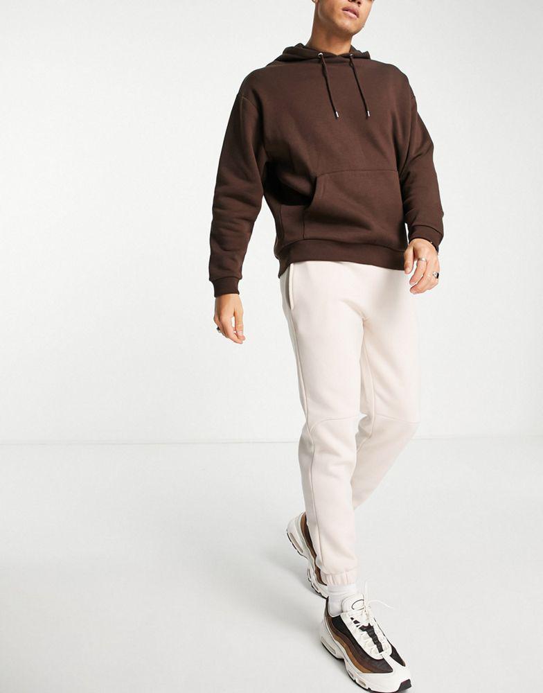 ASOS DESIGN tapered joggers in beige商品第3张图片规格展示