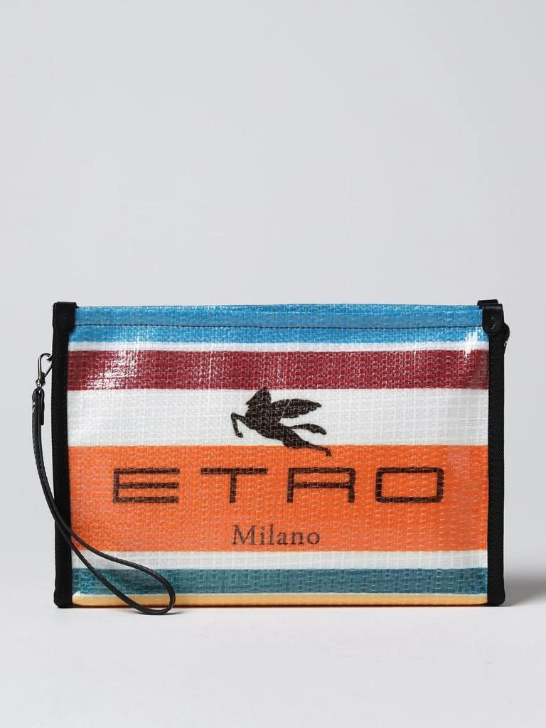 商品ETRO|Etro toiletry bag in spice glass fabric with multicolor print and logo,价格¥1963,第1张图片