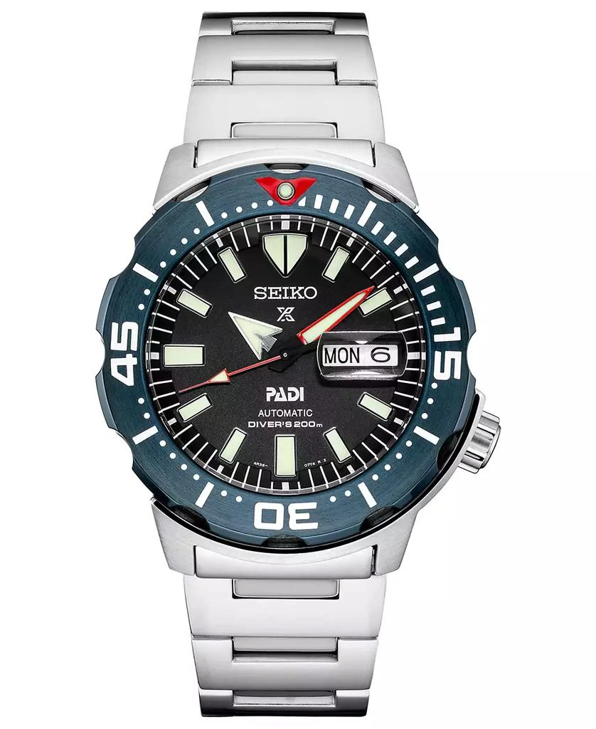 商品Seiko|Men's Automatic Prospex Stainless Steel Bracelet Watch 42.4mm,价格¥3965,第1张图片