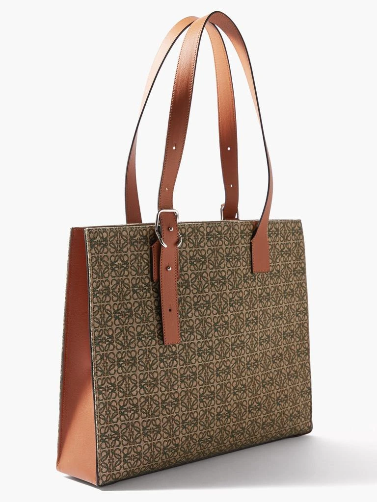 商品Loewe|Anagram-jacquard leather-trim canvas tote,价格¥13677,第4张图片详细描述