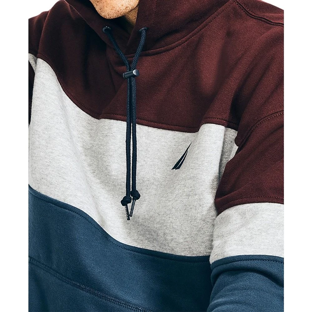 商品Nautica|Men's Sustainably Crafted Super Soft Colorblock Hoodie,价格¥261,第3张图片详细描述