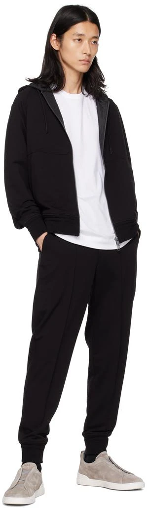 商品Zegna|Black Pinched Seams Sweatpants,价格¥2504,第4张图片详细描述