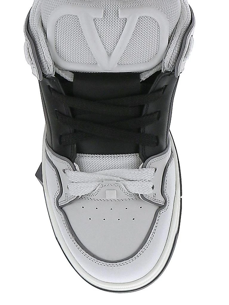 商品Valentino|Open Skate Calfskin And Fabric Sneaker,价格¥4961,第4张图片详细描述