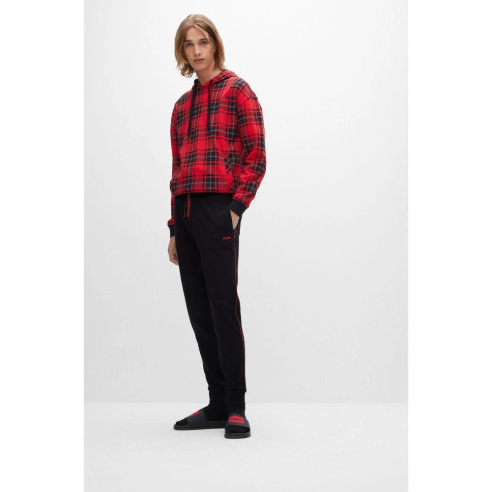 商品Hugo Boss|Cotton-terry loungewear tracksuit bottoms with contrast logo,价格¥371,第2张图片详细描述