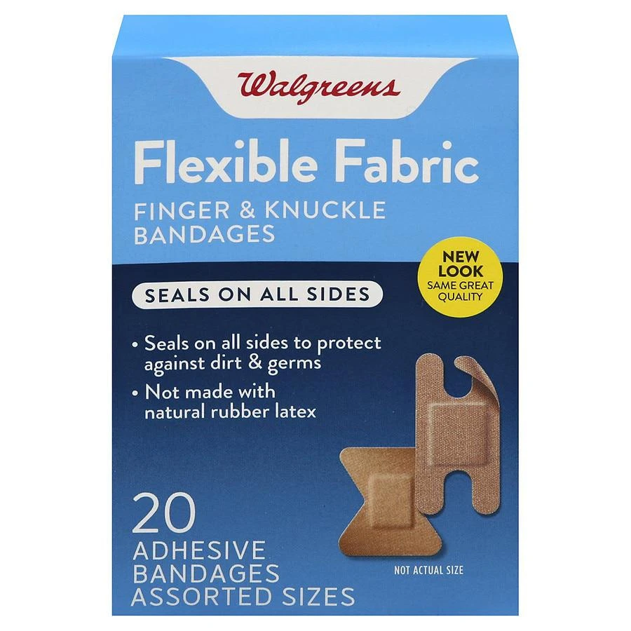 商品Walgreens|Flexible Fabric Finger & Knuckle Bandages Assorted,价格¥30,第1张图片