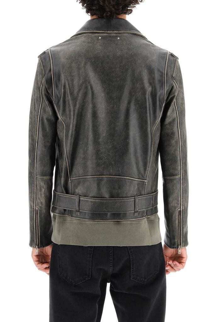 商品Golden Goose|Golden Goose Distressed Leather Biker Jacket,价格¥6527,第5张图片详细描述