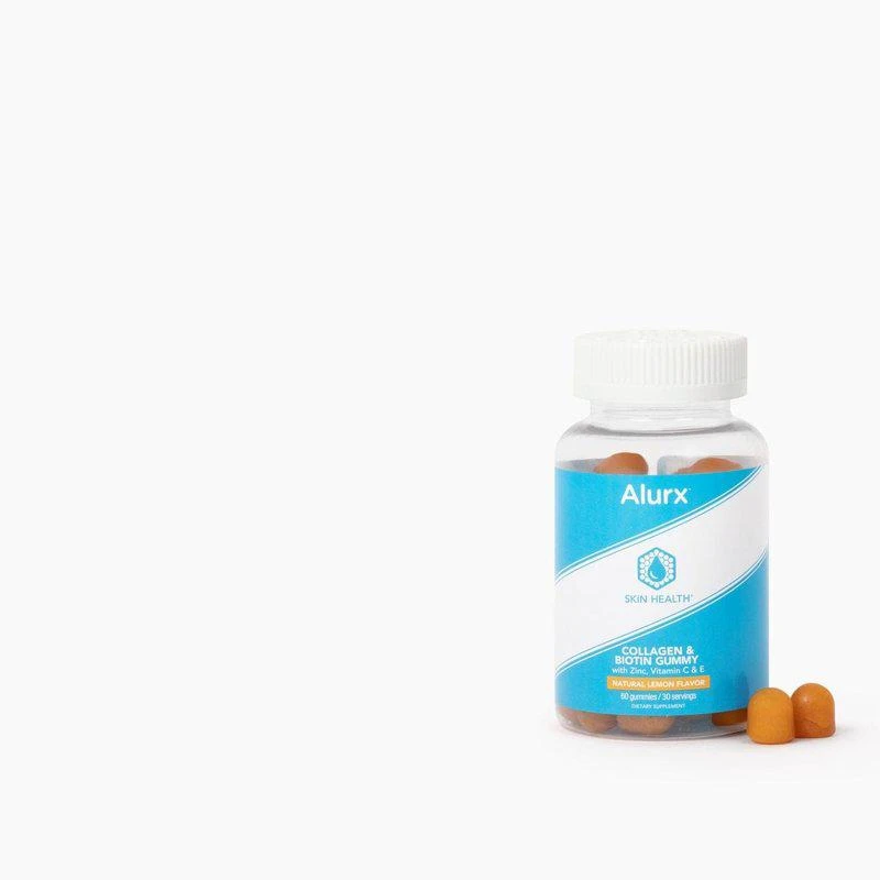 商品Alurx Store|Collagen And Biotin Gummy, Natural Lemon Flavor, Skin Health,价格¥151,第2张图片详细描述