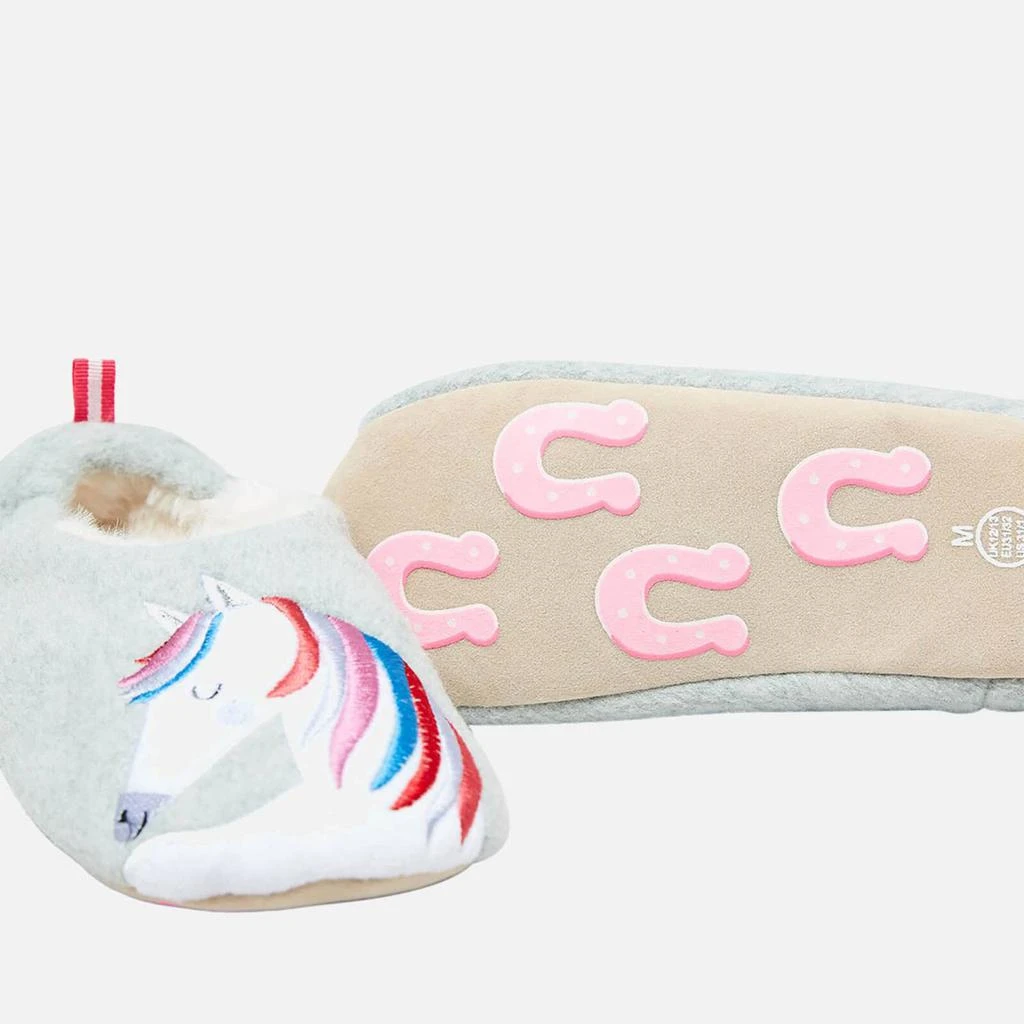 商品Joules|Joules Girls' Rainbow Horse Slippers - Grey,价格¥80,第3张图片详细描述